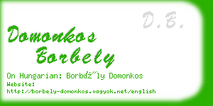domonkos borbely business card